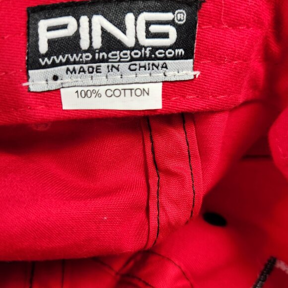 Ping Golf Hat Cap Strapback Adjustable Golf Headwear 100% Cotton Structure - Picture 8 of 8
